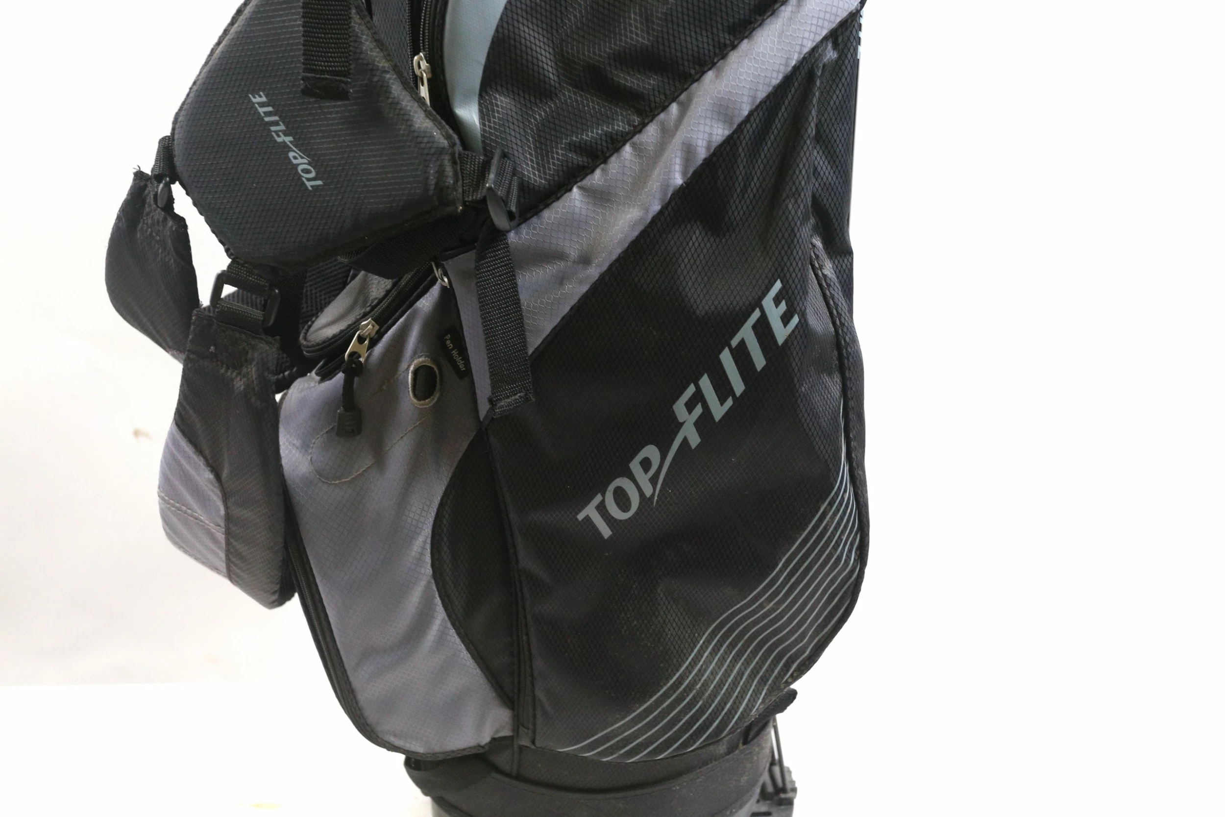 Top Flite Black/Grey Stand Bag 7-Dividers 5-Pockets Shoulder Strap - Image 7