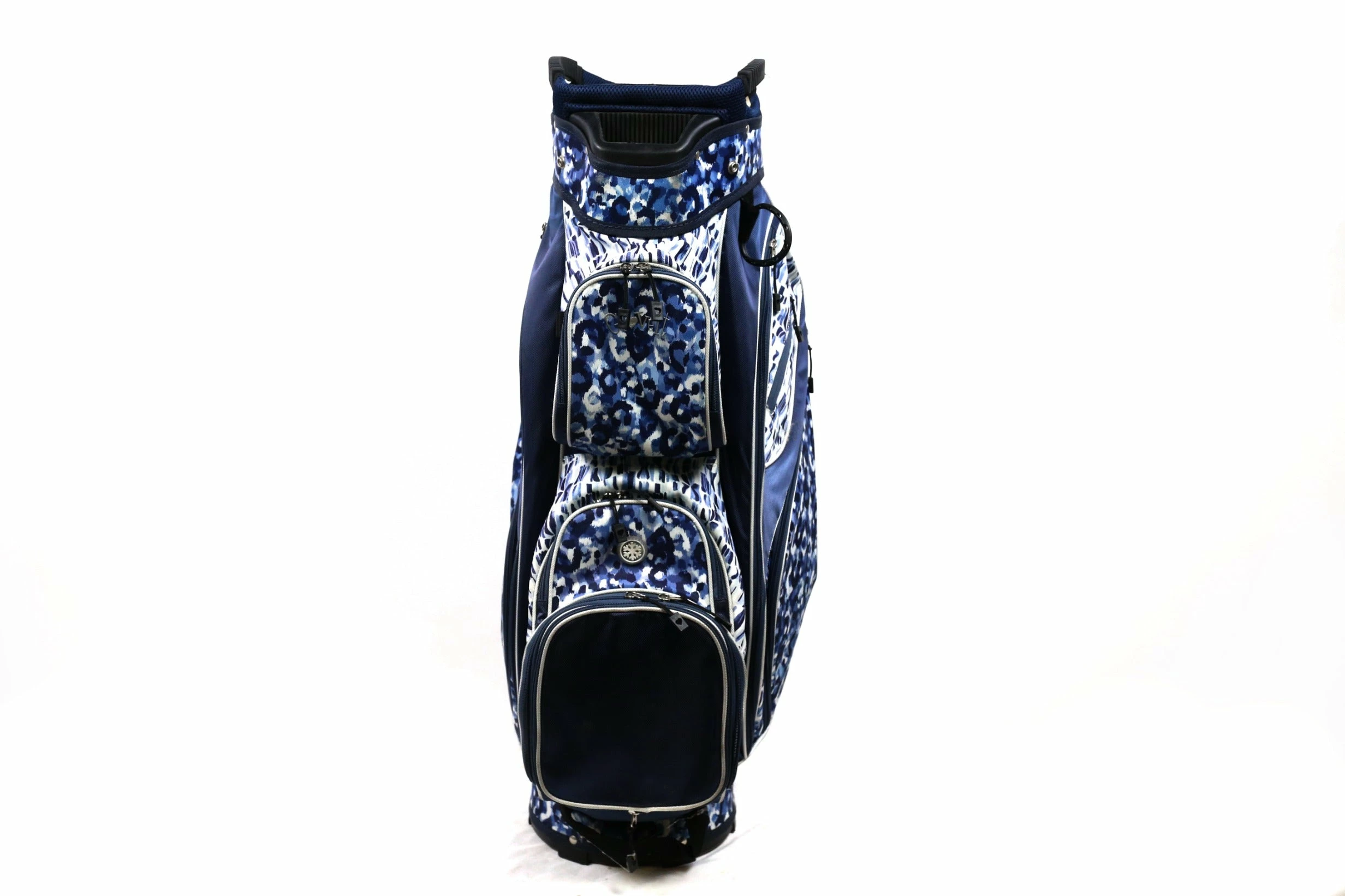 GloveIt Blue/White Cart Bag 14-Dividers 9-Pockets Shoulder Strap