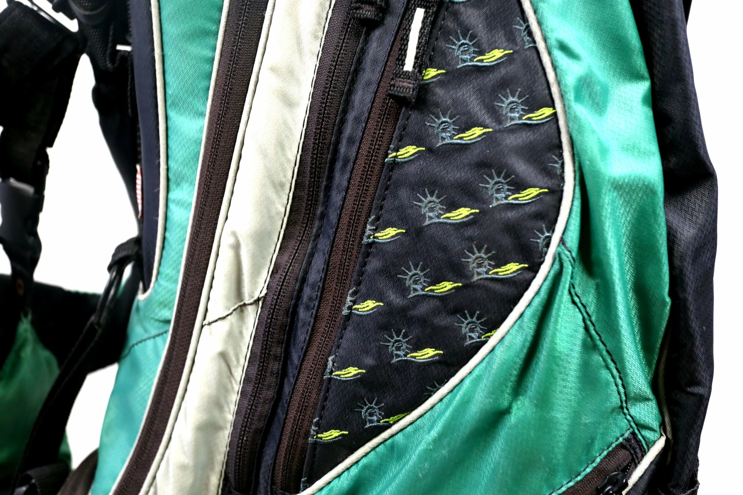 Club Glove Stand Golf Bag 7 Dividers 8 Pockets Shoulder Strap Green/Black - Image 8