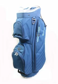 TaylorMade Blue/Gray Cart Bag 15 Dividers 7 Pockets Shoulder Strap Raincover