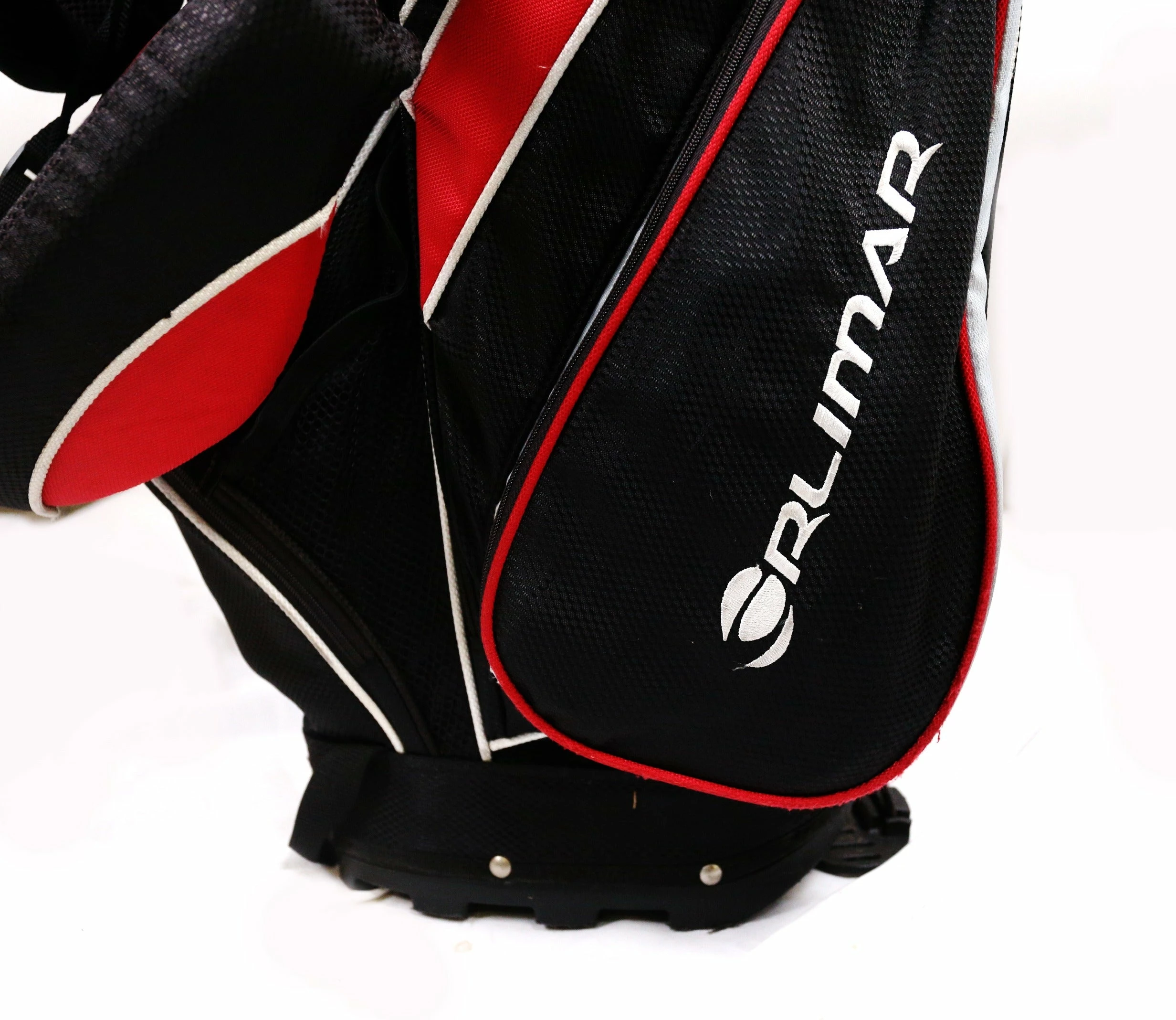 Orlimar Black/Red Stand Golf Bag 7 Dividers 9 Pockets Shoulder Strap - Image 7
