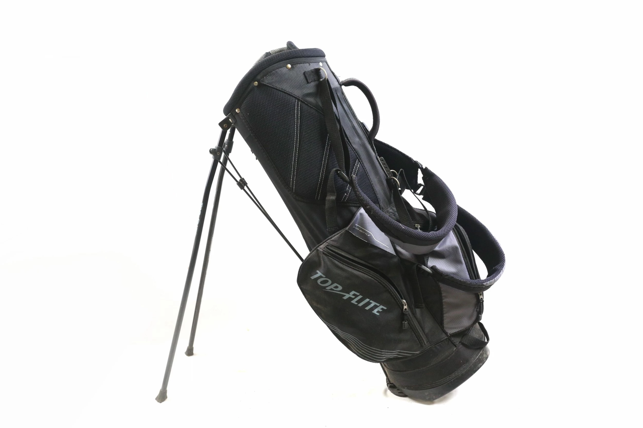 Top Flite Black/Grey Stand Bag 7-Dividers 5-Pockets Shoulder Strap - Image 5
