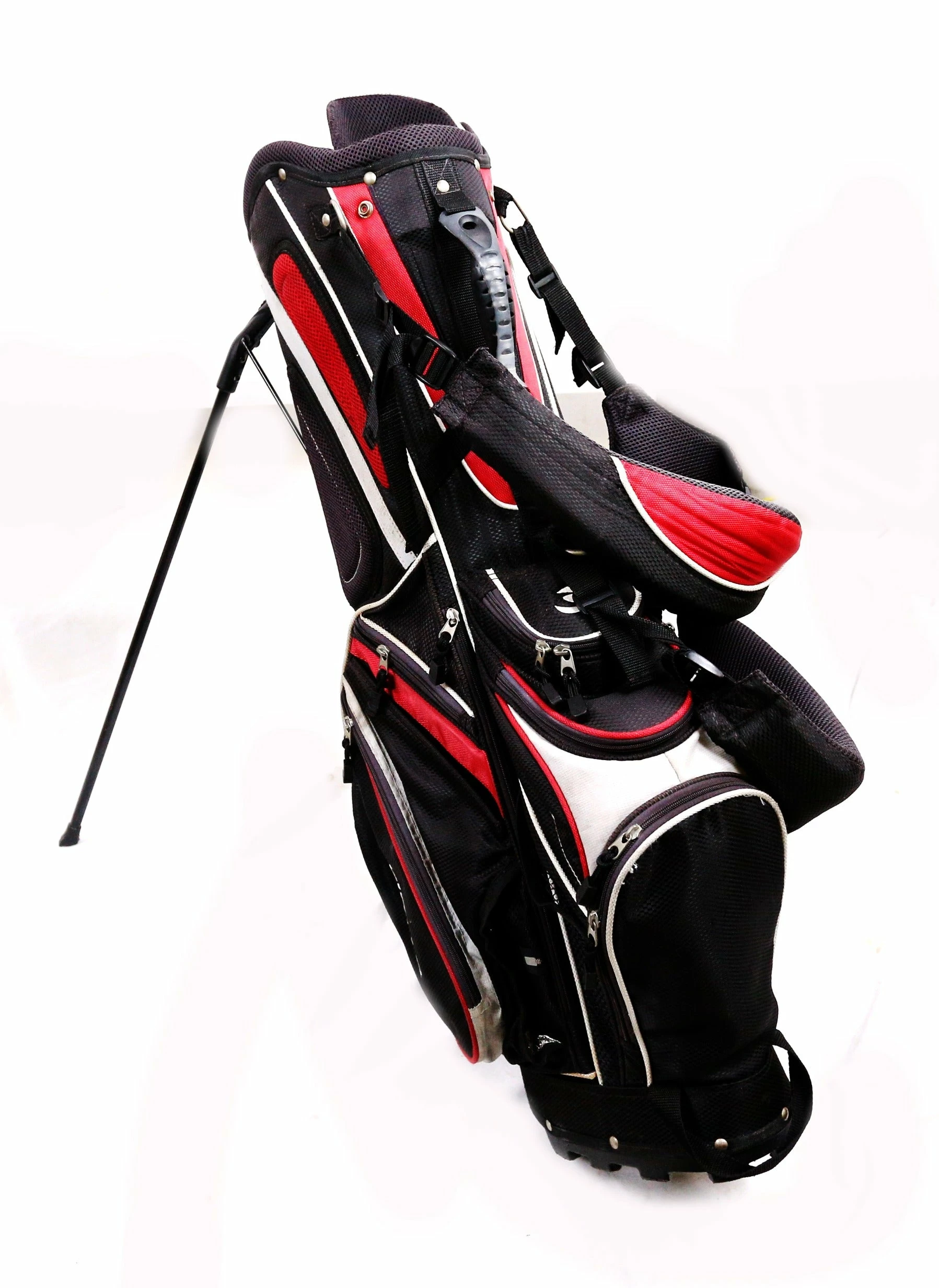 Orlimar Black/Red Stand Golf Bag 7 Dividers 9 Pockets Shoulder Strap - Image 3