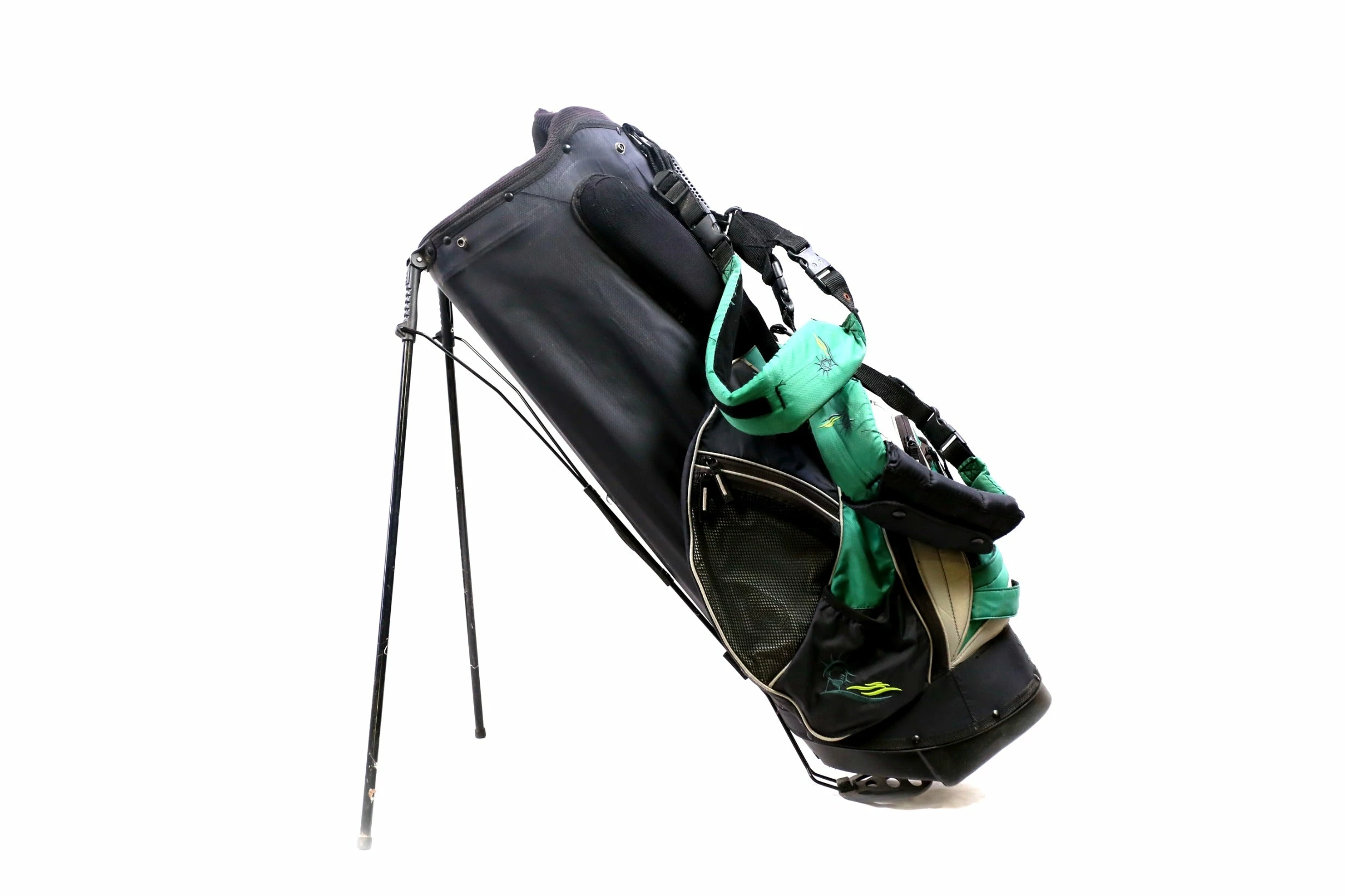 Club Glove Stand Golf Bag 7 Dividers 8 Pockets Shoulder Strap Green/Black - Image 6
