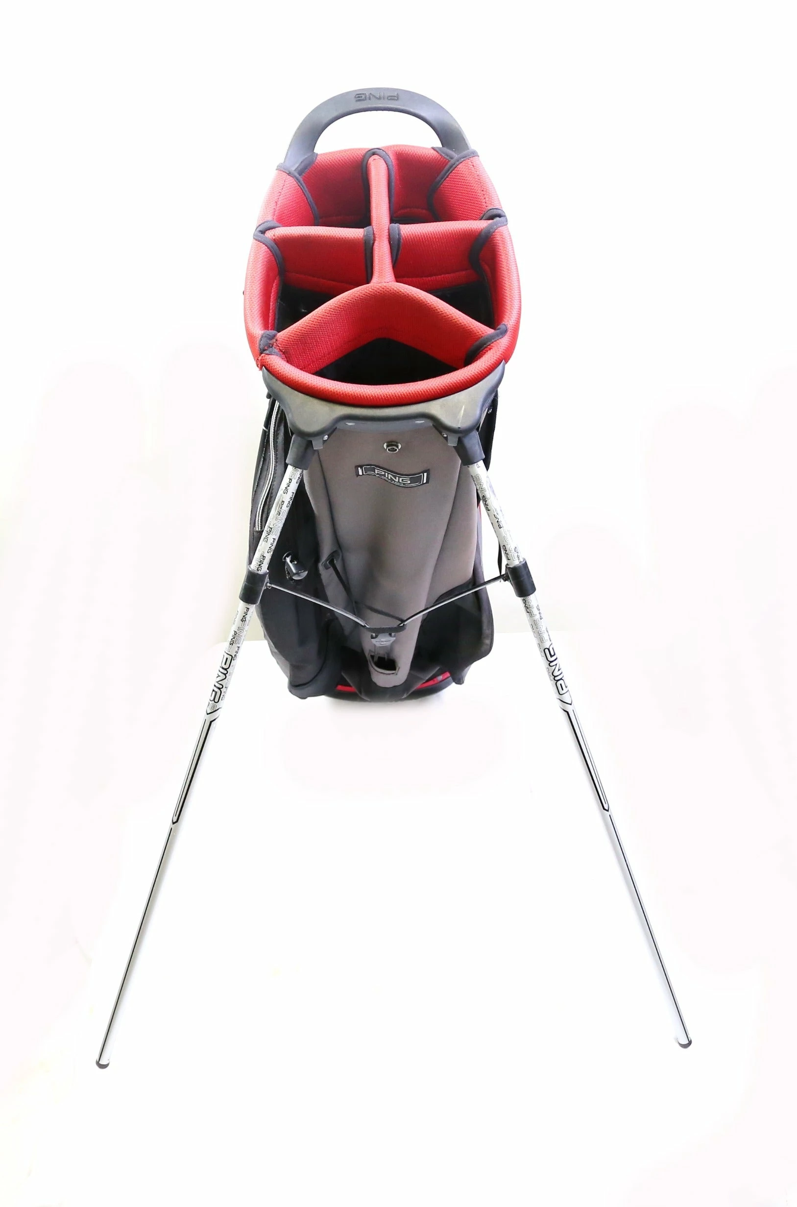 Ping E2 Black And Red Hoofer 5 Way 8 Pocket Stand Bag - Image 6