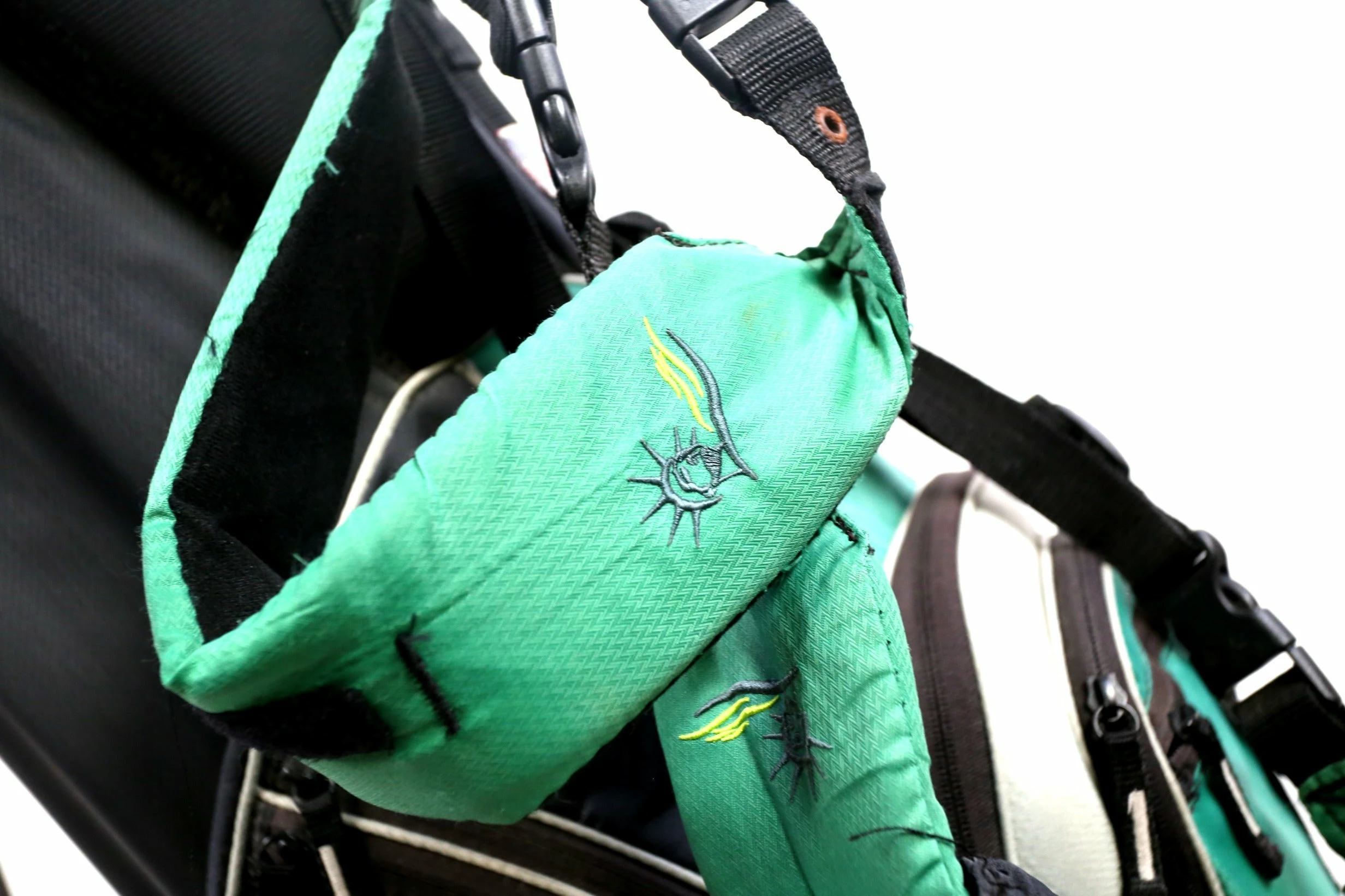 Club Glove Stand Golf Bag 7 Dividers 8 Pockets Shoulder Strap Green/Black - Image 7