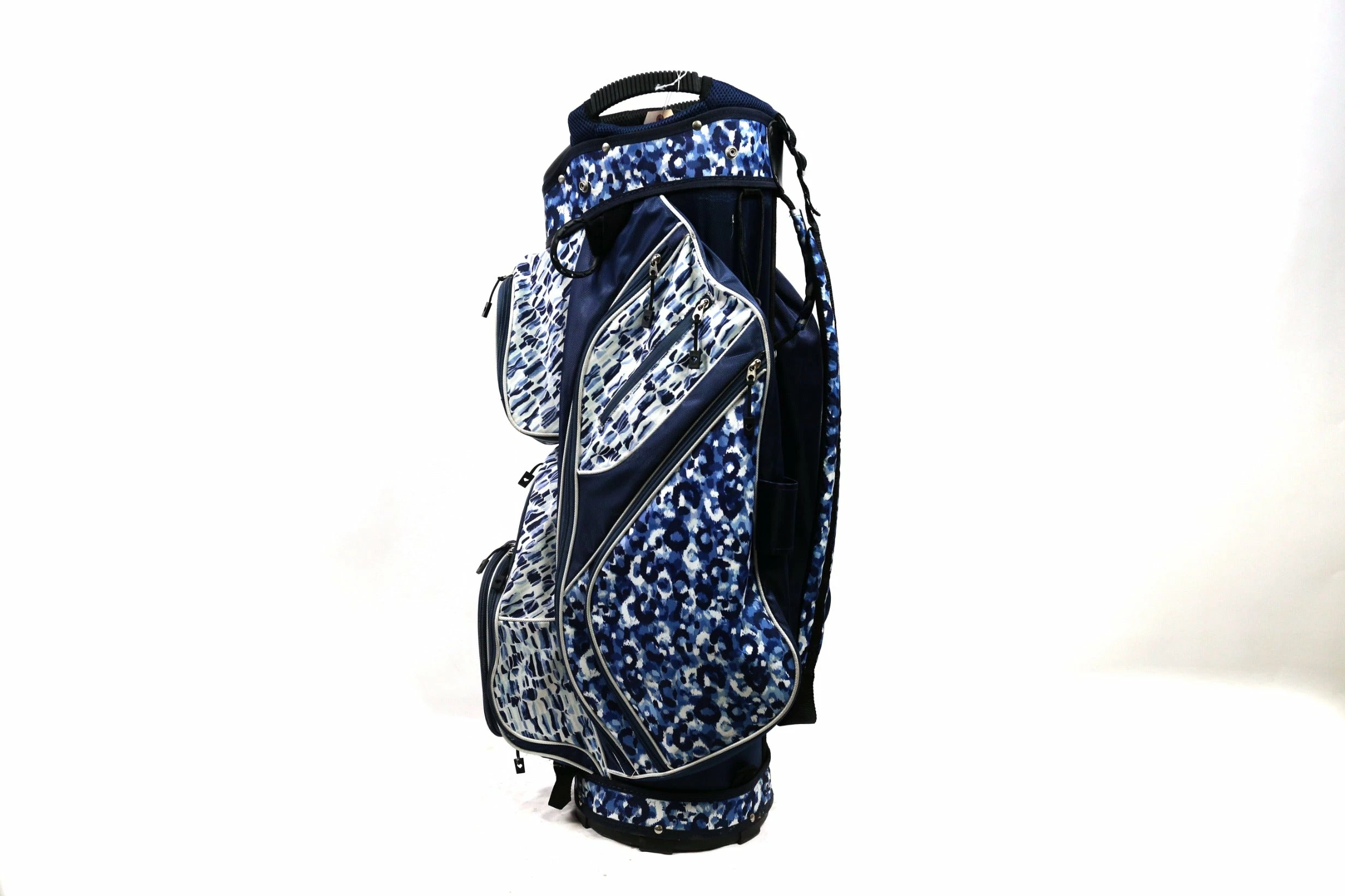 GloveIt Blue/White Cart Bag 14-Dividers 9-Pockets Shoulder Strap - Image 4