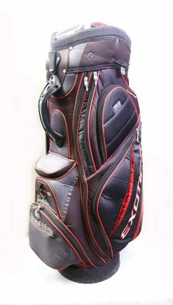 Tour Edge Exotics Black/Red Cart Golf Bag 14 Dividers 11 Pockets Shoulder Strap