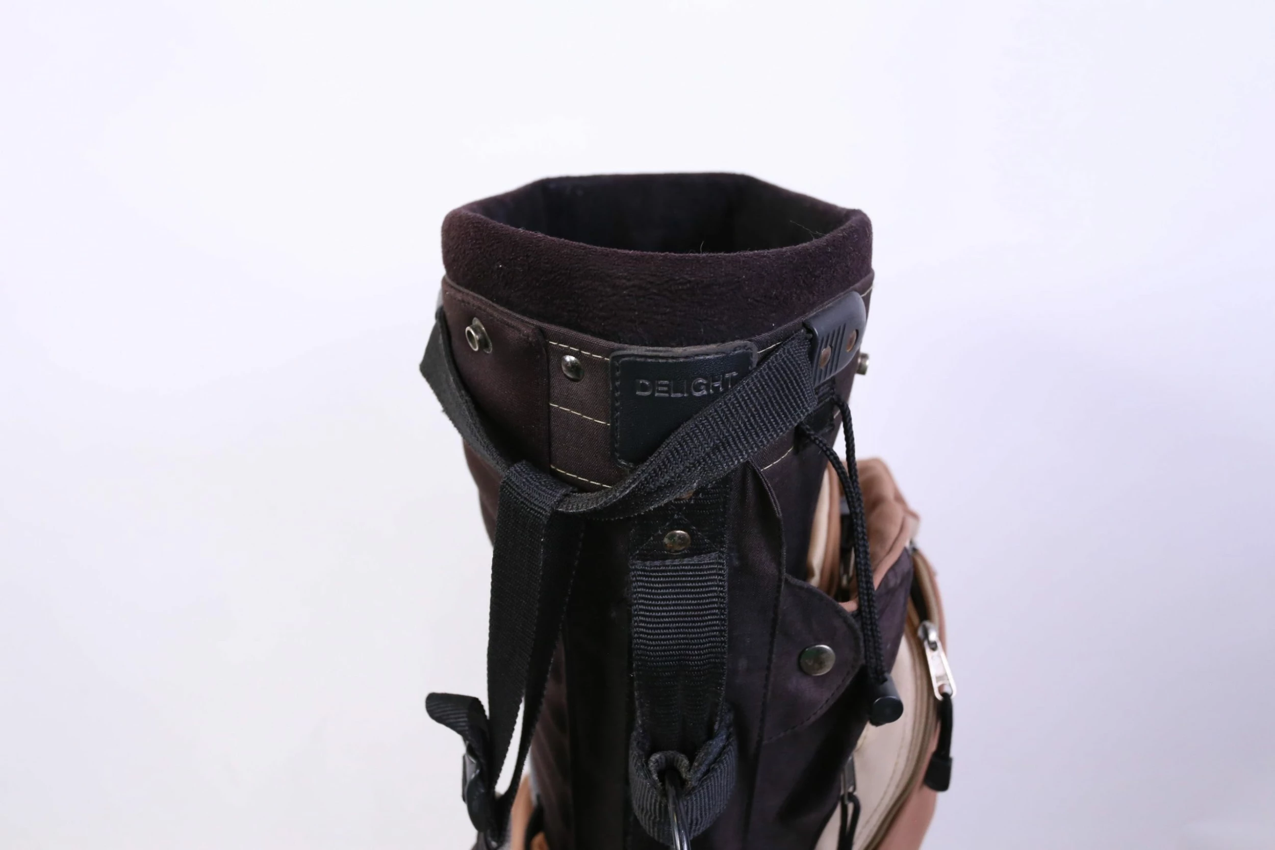 Accra Izzo Stand Golf Bag Men's 4 Dividers Black/Beige - Image 7