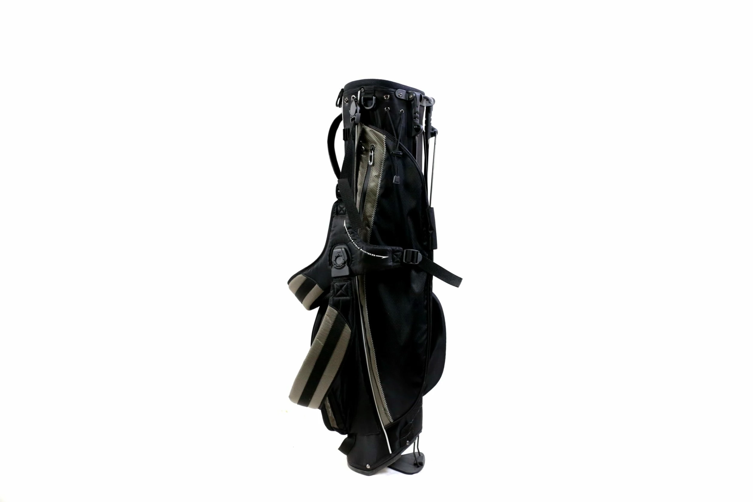 Nike Grey/Black Stand Bag 2-Dividers 4-Pockets Shoulder Strap - Image 4