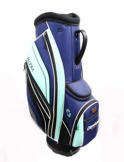 Cleveland Bloom Blue/Green Cart Bag 8-Pockets 5-Dividers Shoulder Strap