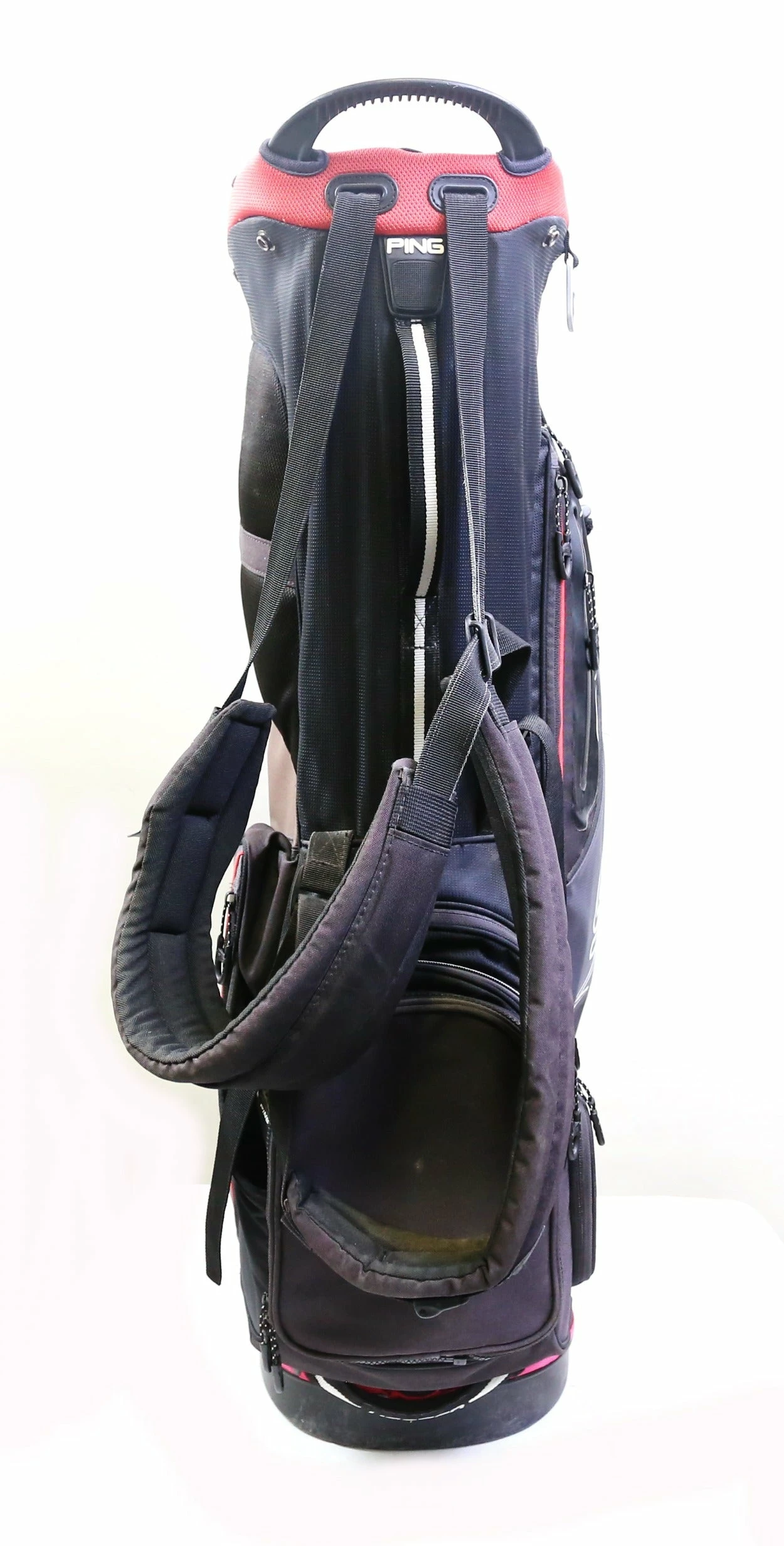 Ping E2 Black And Red Hoofer 5 Way 8 Pocket Stand Bag - Image 3