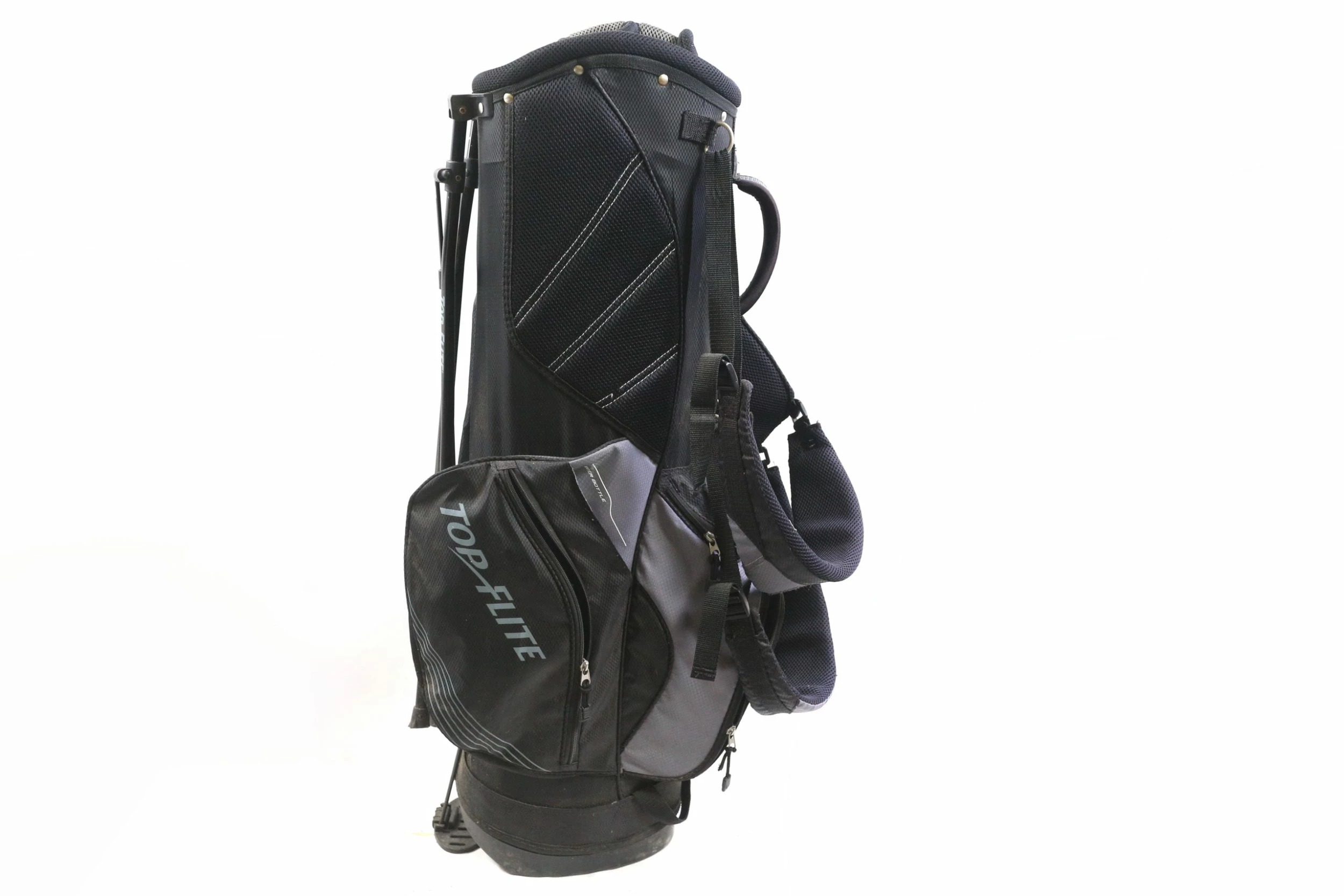 Top Flite Black/Grey Stand Bag 7-Dividers 5-Pockets Shoulder Strap - Image 3
