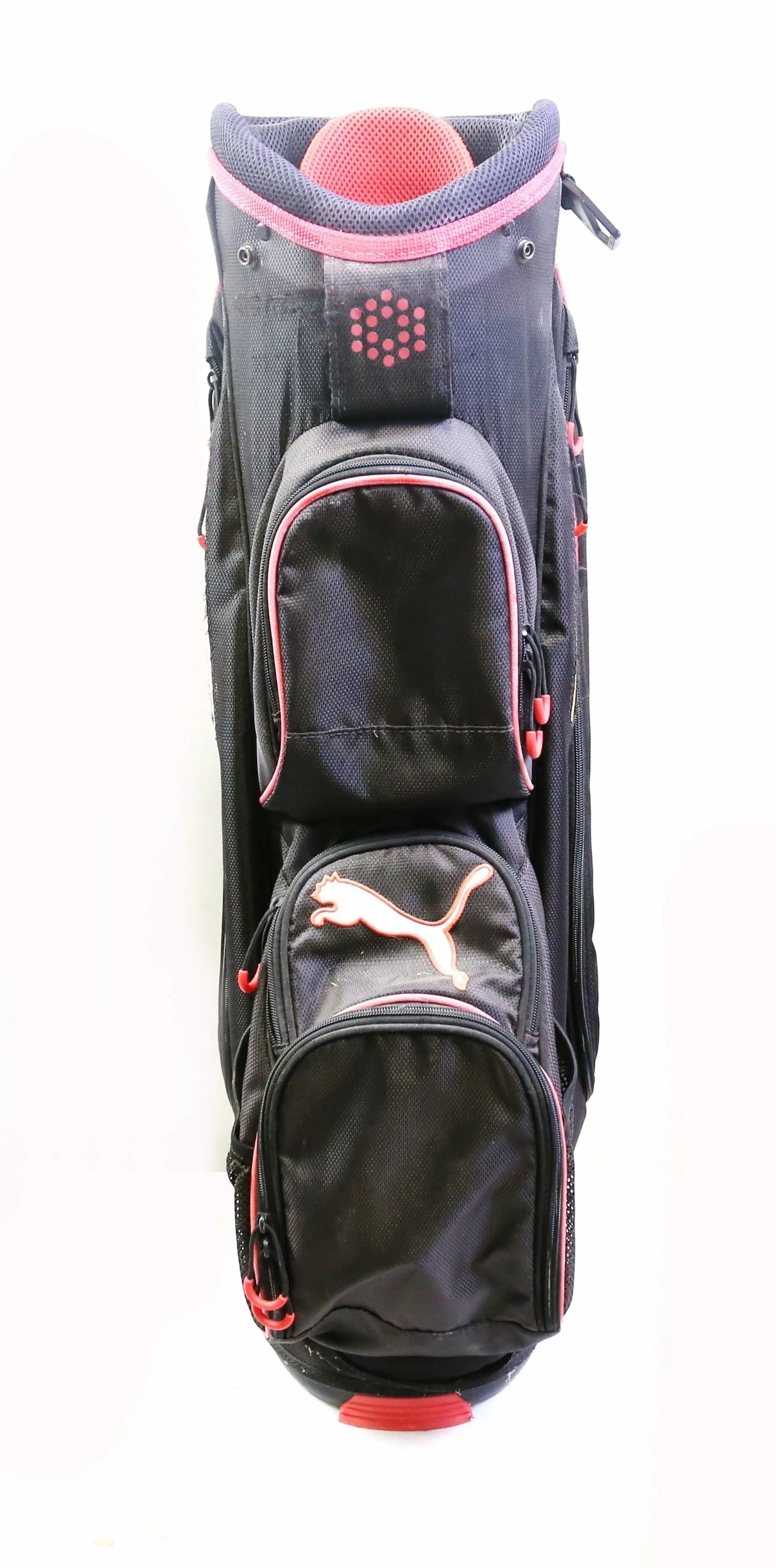 Puma Black/Red Cart Bag 14 Dividers 7 Pockets Shoulder Strap - Image 2