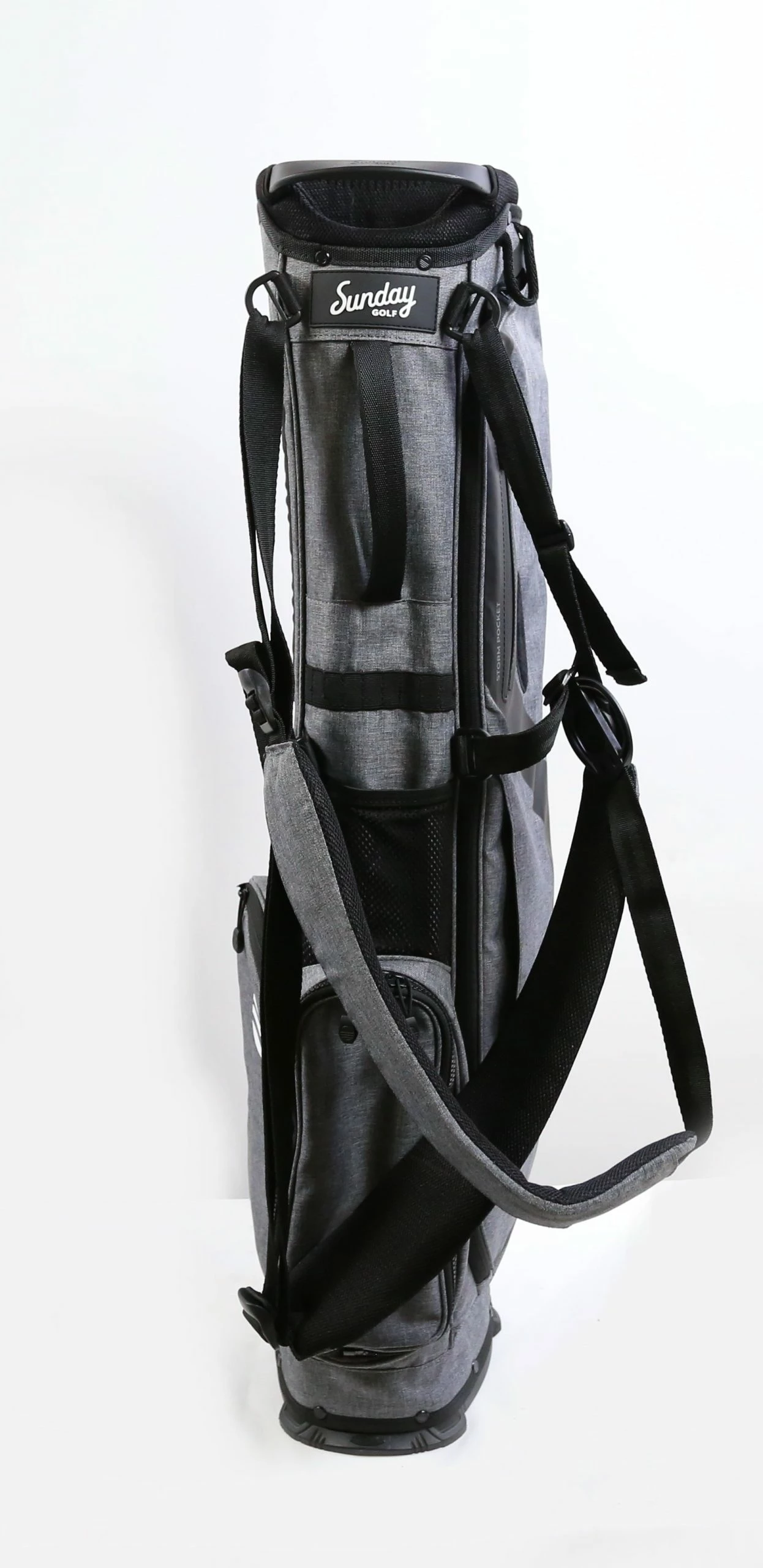 Acropolis Golf Sunday Golf Stand Bag Grey/Black 4 Dividers 4 Pockets Shoulder Strap - Image 3