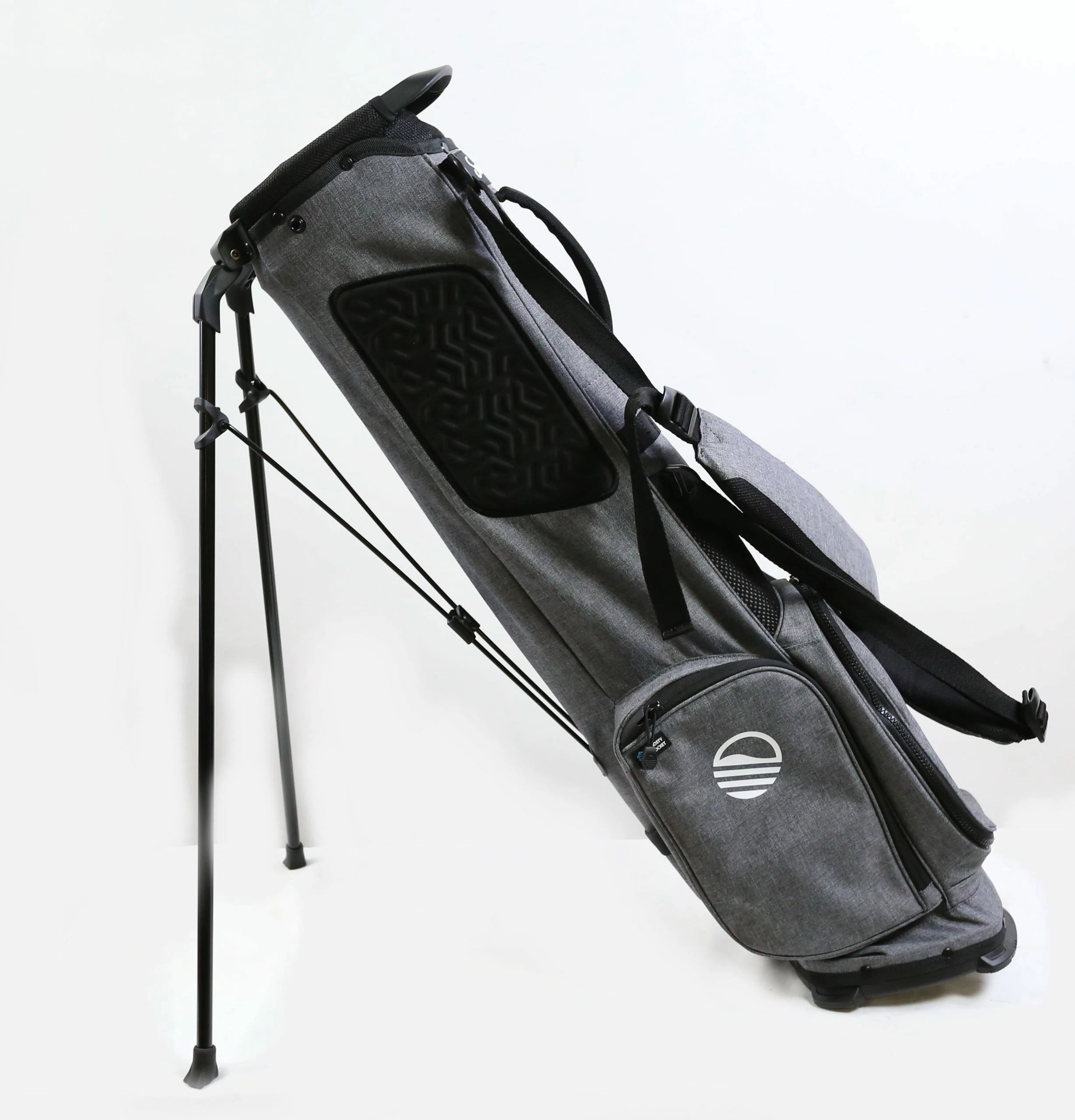 Acropolis Golf Sunday Golf Stand Bag Grey/Black 4 Dividers 4 Pockets Shoulder Strap