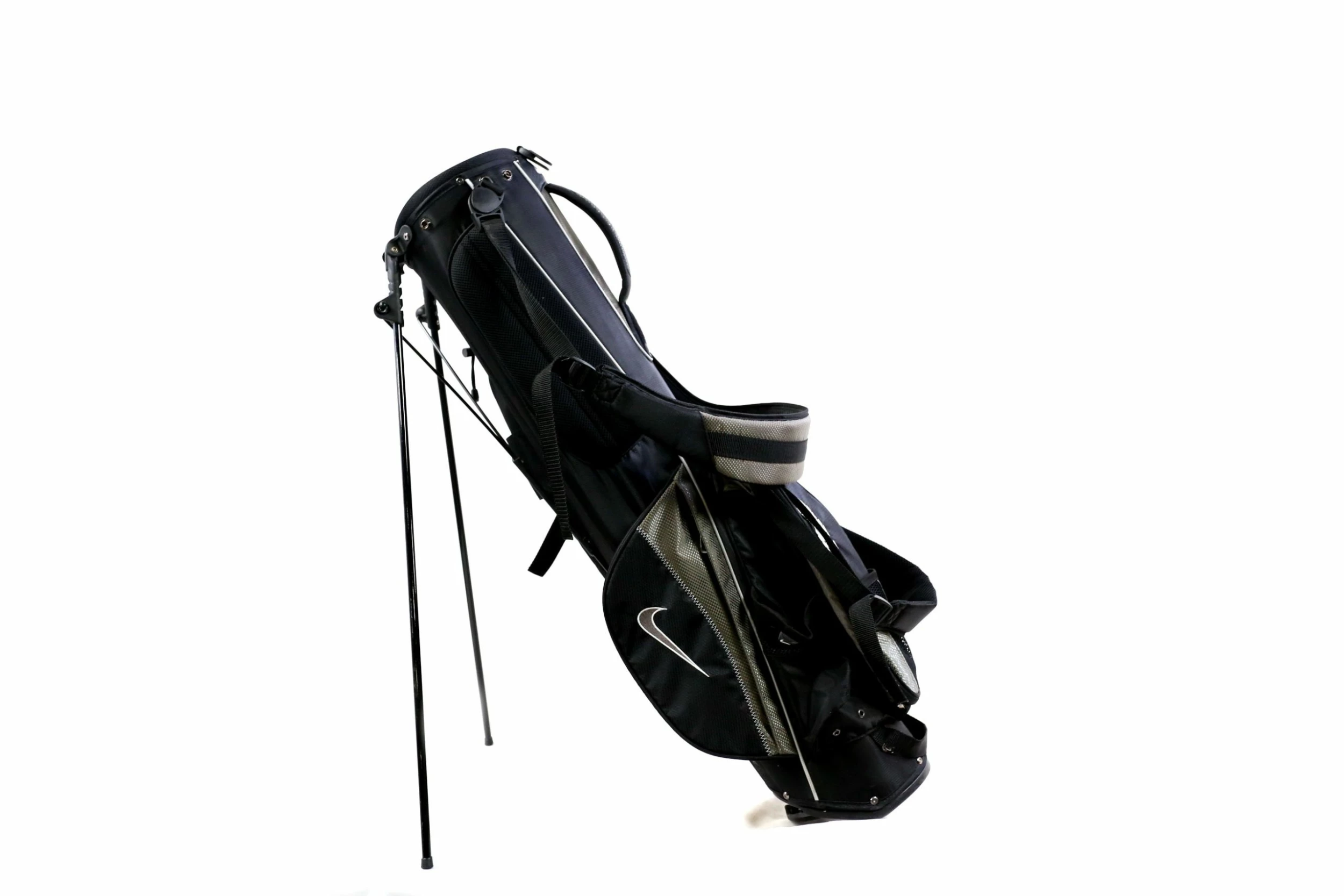 Nike Grey/Black Stand Bag 2-Dividers 4-Pockets Shoulder Strap - Image 7