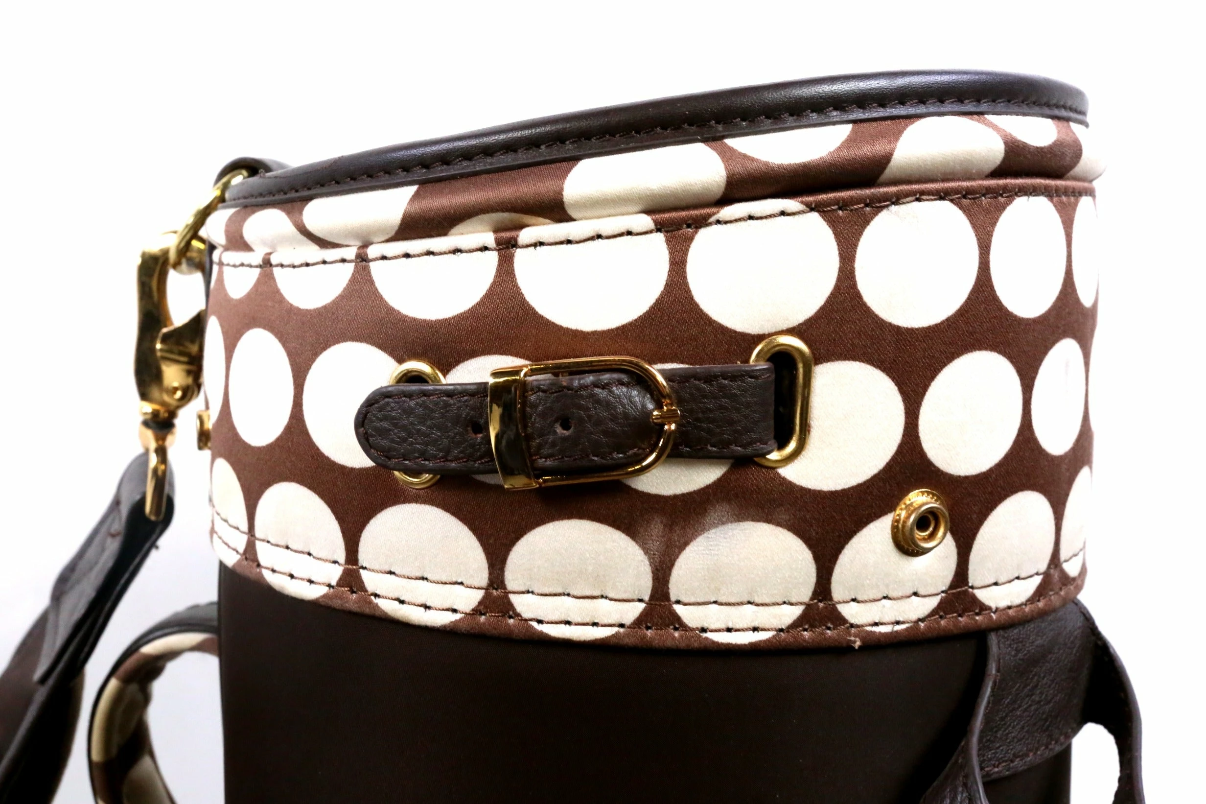 Keri Golf Brown/White Cart Bag 6-Dividers 5-Pockets Shoulder Strap - Image 6