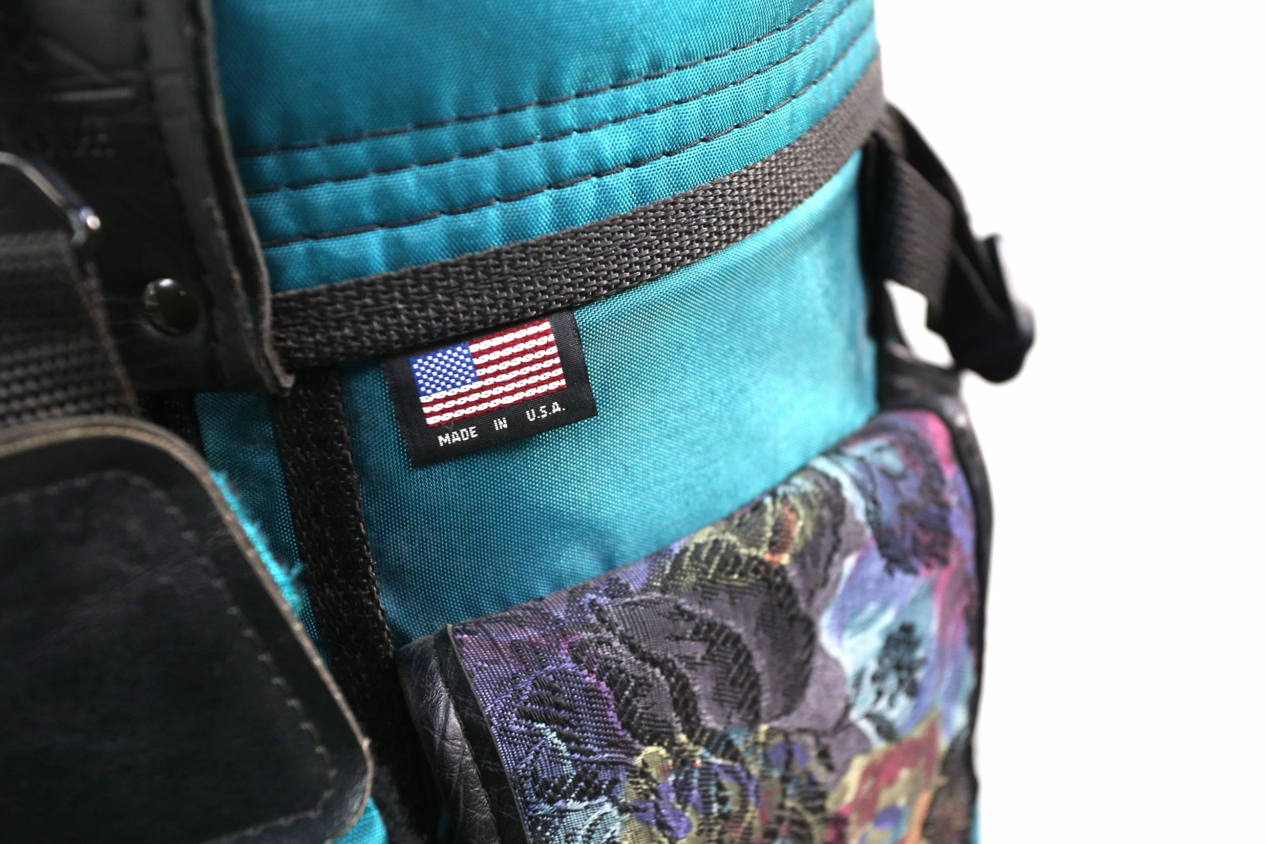 Datrek Green/Floral Print Cart Bag 6-Dividers 9-Pockets Shoulder Strap - Image 8