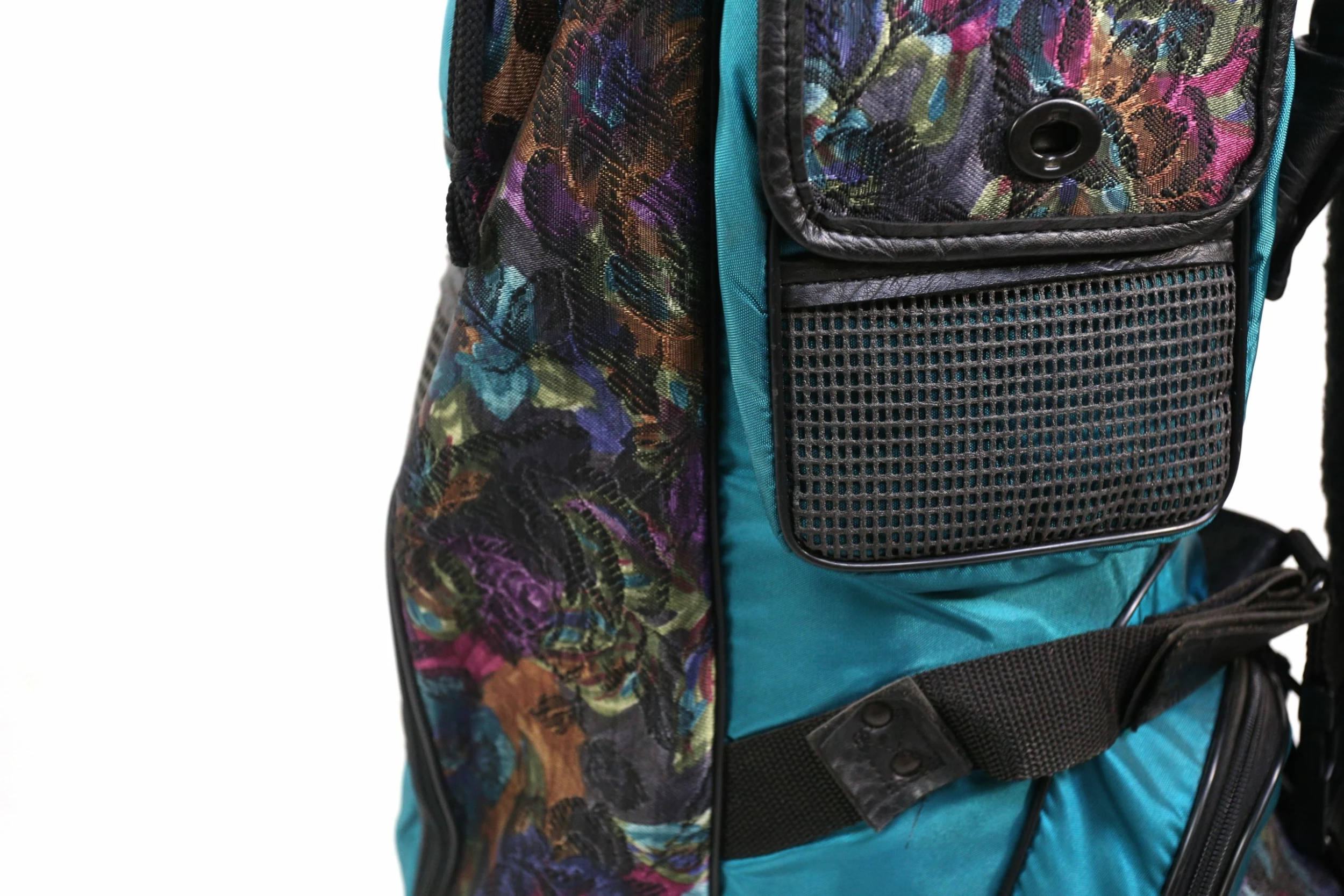 Datrek Green/Floral Print Cart Bag 6-Dividers 9-Pockets Shoulder Strap - Image 6