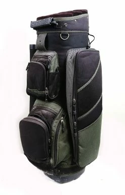 Calina Black/Green Cart Bag 13 Dividers 8 Pockets