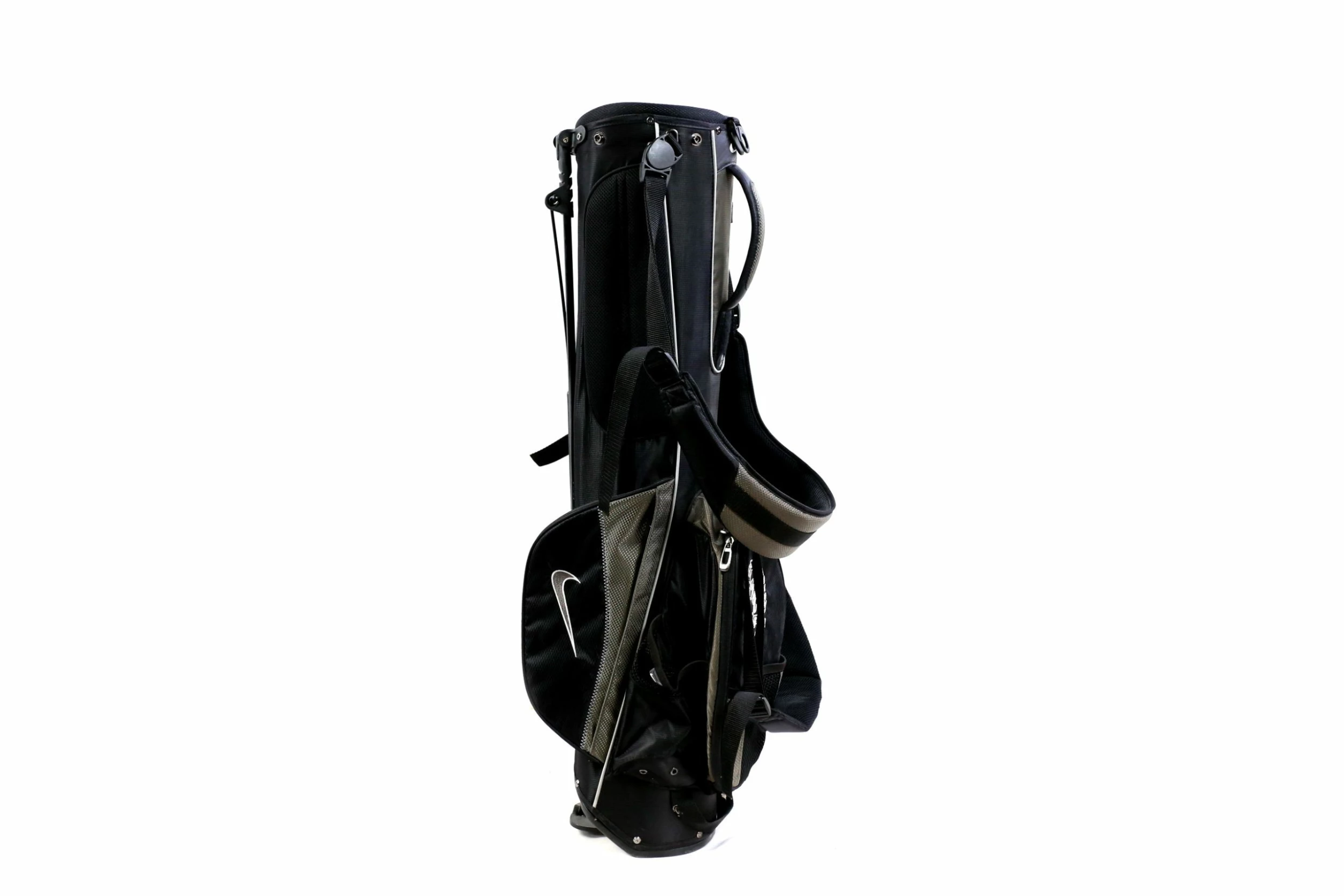 Nike Grey/Black Stand Bag 2-Dividers 4-Pockets Shoulder Strap - Image 2