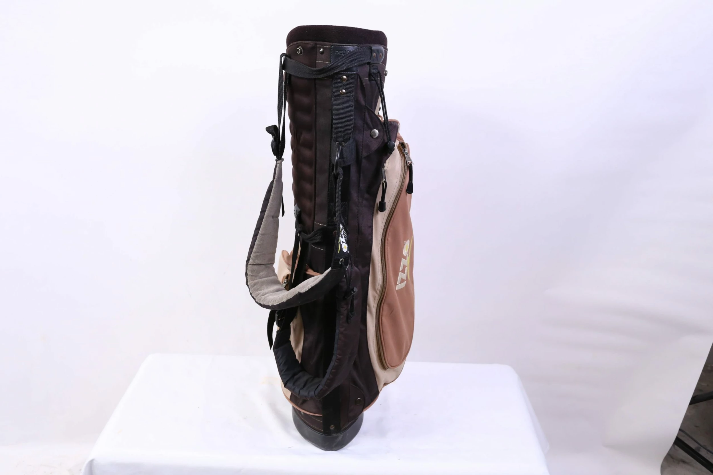 Accra Izzo Stand Golf Bag Men's 4 Dividers Black/Beige - Image 2