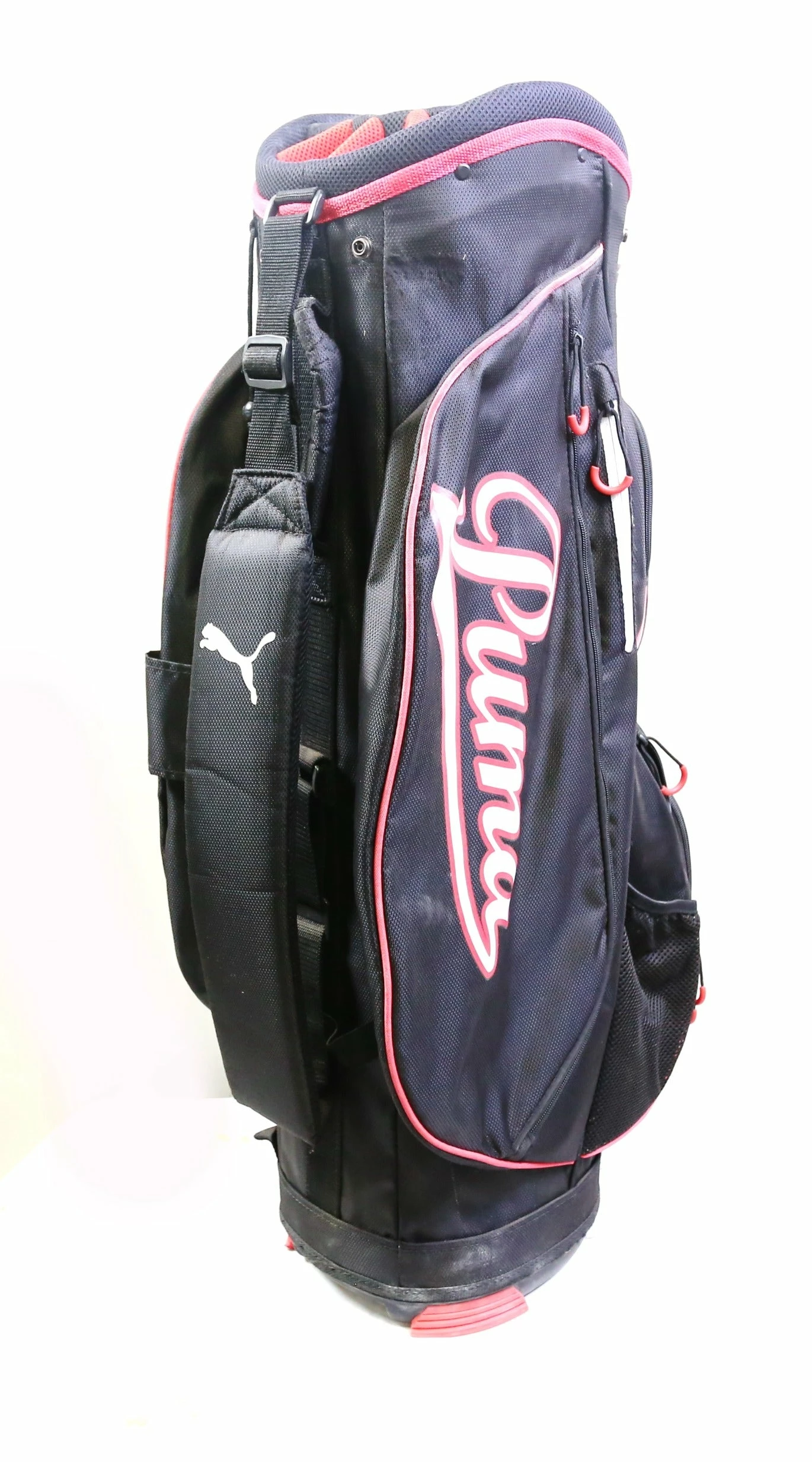 Puma Black/Red Cart Bag 14 Dividers 7 Pockets Shoulder Strap - Image 5