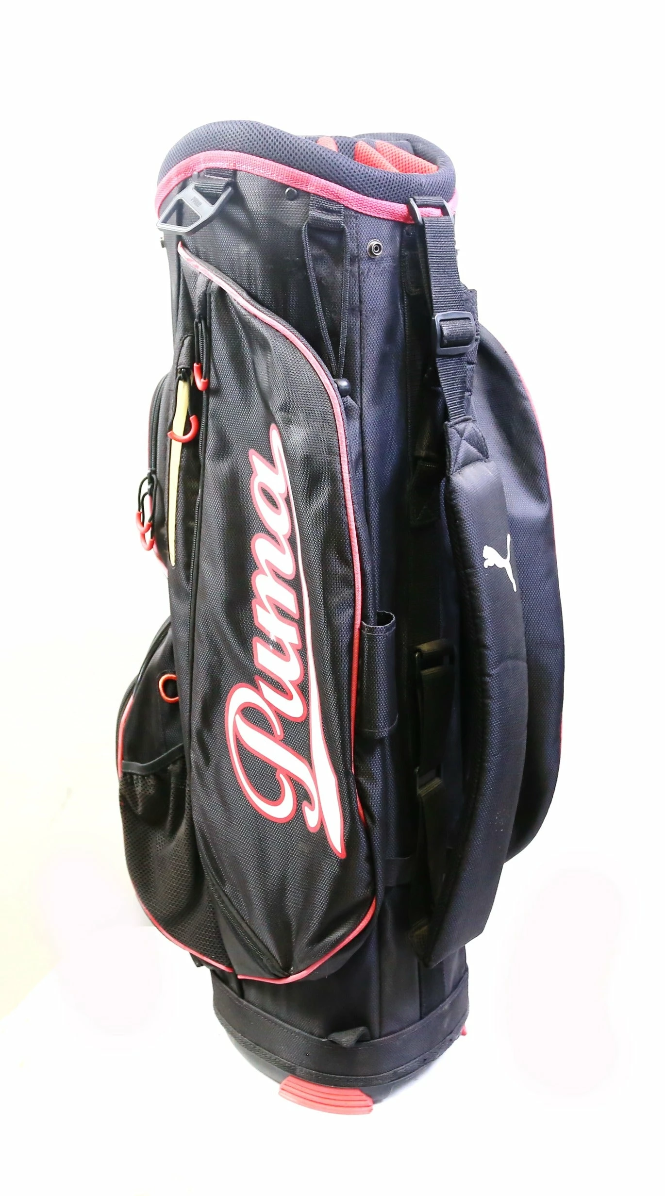Puma Black/Red Cart Bag 14 Dividers 7 Pockets Shoulder Strap - Image 6
