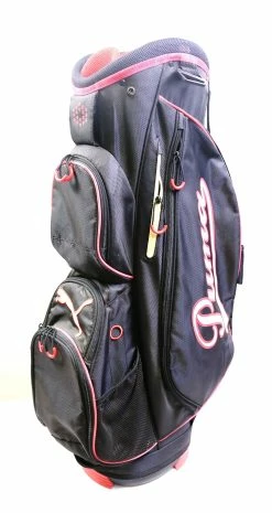 Puma Black/Red Stand Golf Bag 14 Dividers 7 Pockets Shoulder Strap